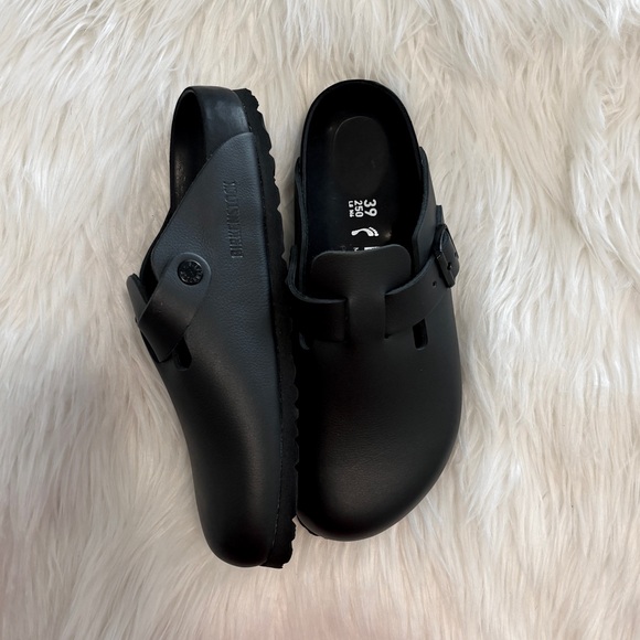 Birkenstock Boston Exquisite Clog Leather Black - Picture 3 of 9